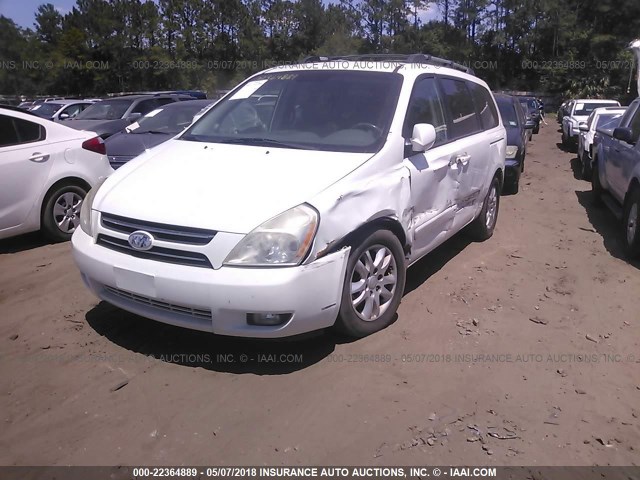 KNDMB233X66095850 - 2006 KIA SEDONA EX/LX WHITE photo 2