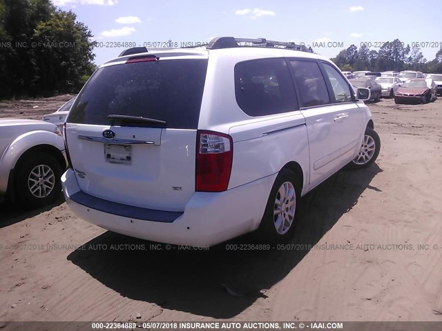 KNDMB233X66095850 - 2006 KIA SEDONA EX/LX WHITE photo 4