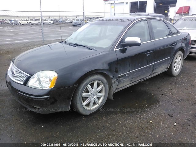 1FAFP28136G114949 - 2006 FORD FIVE HUNDRED LIMITED BLACK photo 2