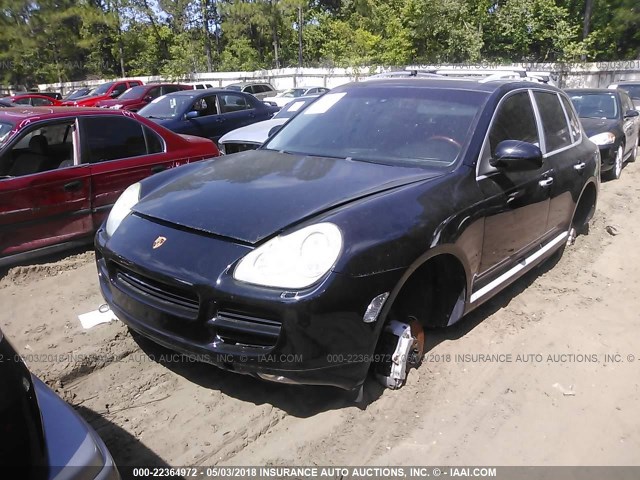 WP1AB29P85LA66388 - 2005 PORSCHE CAYENNE S BLACK photo 2