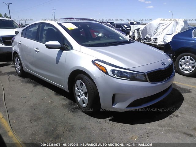 3KPFK4A75HE095701 - 2017 KIA FORTE LX SILVER photo 1