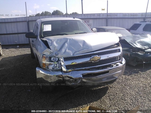 1GCRCREA0CZ201563 - 2012 CHEVROLET SILVERADO C1500  LS SILVER photo 6