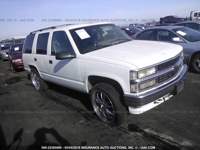 1GNEK13K1SJ463448 - 1995 CHEVROLET TAHOE K1500 WHITE photo 1