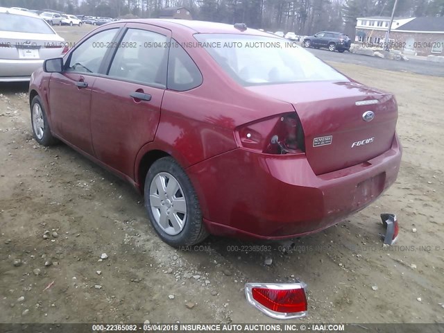 1FAHP3EN8AW130505 - 2010 FORD FOCUS S RED photo 3