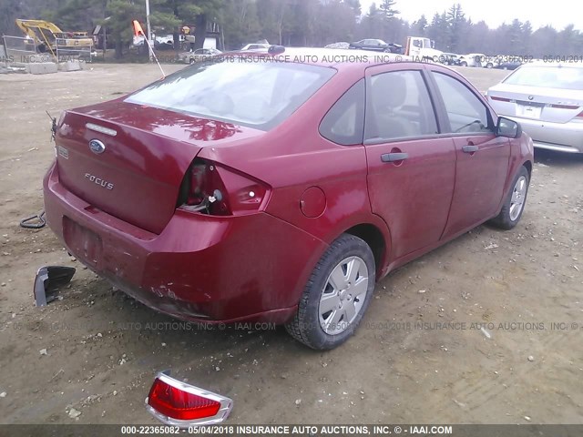 1FAHP3EN8AW130505 - 2010 FORD FOCUS S RED photo 4
