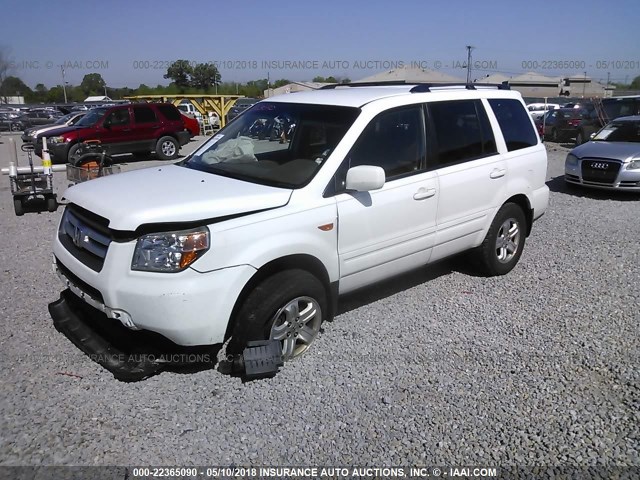 5FNYF18228B043247 - 2008 HONDA PILOT VP WHITE photo 2