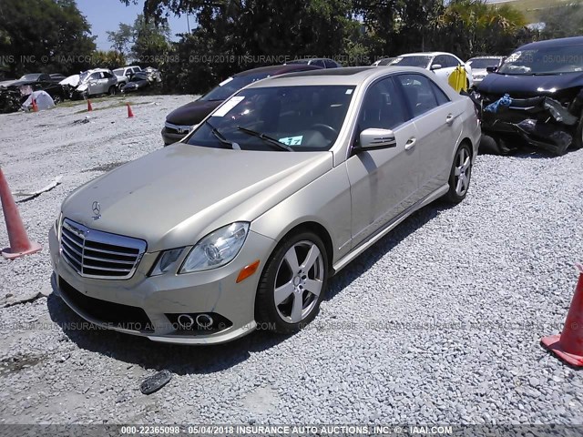 WDDHF8HB2AA155995 - 2010 MERCEDES-BENZ E 350 4MATIC GOLD photo 2