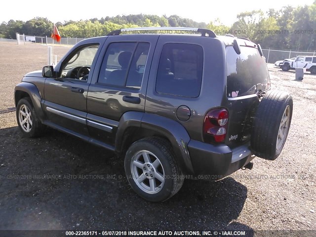 1J4GK58K35W694158 - 2005 JEEP LIBERTY LIMITED Dark Brown photo 3