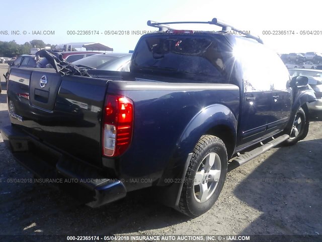 1N6AD07U67C450999 - 2007 NISSAN FRONTIER CREW CAB LE/SE/OFF ROAD BLUE photo 4