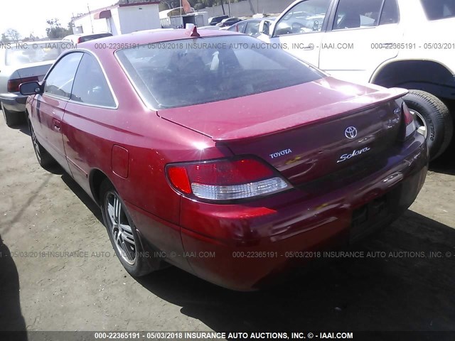 2T1CG22P91C487768 - 2001 TOYOTA CAMRY SOLARA SE RED photo 3