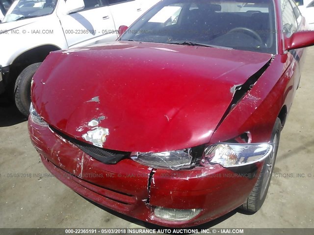 2T1CG22P91C487768 - 2001 TOYOTA CAMRY SOLARA SE RED photo 6