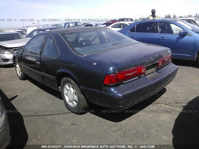 1FAPP6240PH144114 - 1993 FORD THUNDERBIRD LX BLUE photo 3