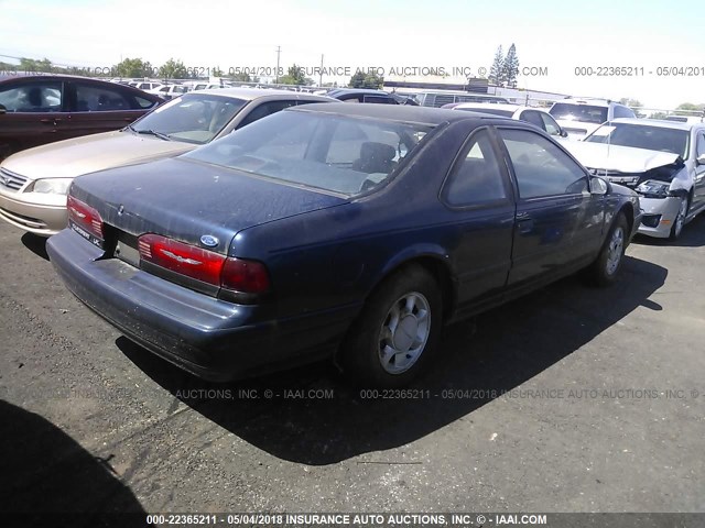 1FAPP6240PH144114 - 1993 FORD THUNDERBIRD LX BLUE photo 4