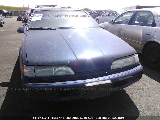 1FAPP6240PH144114 - 1993 FORD THUNDERBIRD LX BLUE photo 6