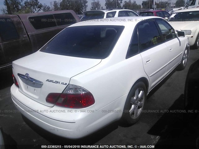 4T1BF28B13U317206 - 2003 TOYOTA AVALON XL/XLS WHITE photo 4