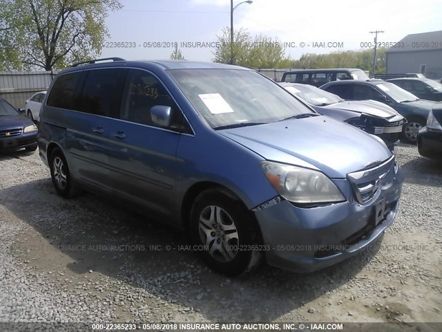 5FNRL38787B014032 - 2007 HONDA ODYSSEY EXL ლურჯი ფოტო 1