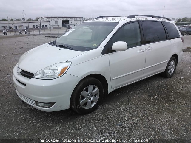 5TDZA22C55S364023 - 2005 TOYOTA SIENNA XLE/XLE LIMITED WHITE photo 2