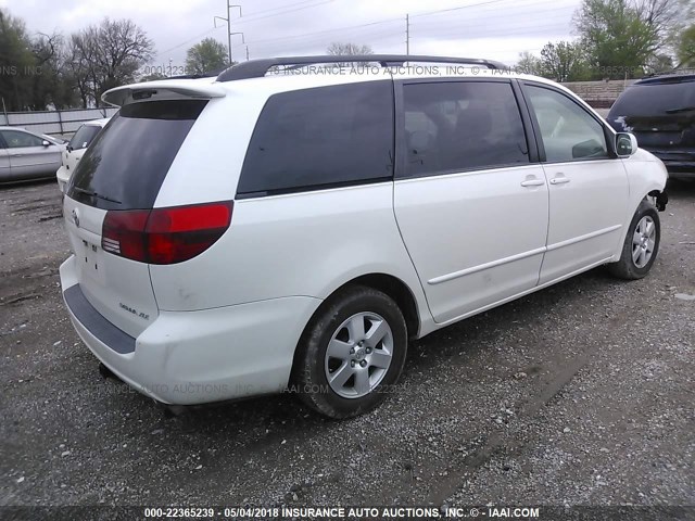 5TDZA22C55S364023 - 2005 TOYOTA SIENNA XLE/XLE LIMITED WHITE photo 4