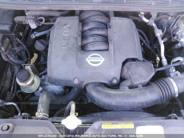 1N6AA07A74N529855 - 2004 NISSAN TITAN XE/SE/LE GRAY photo 10
