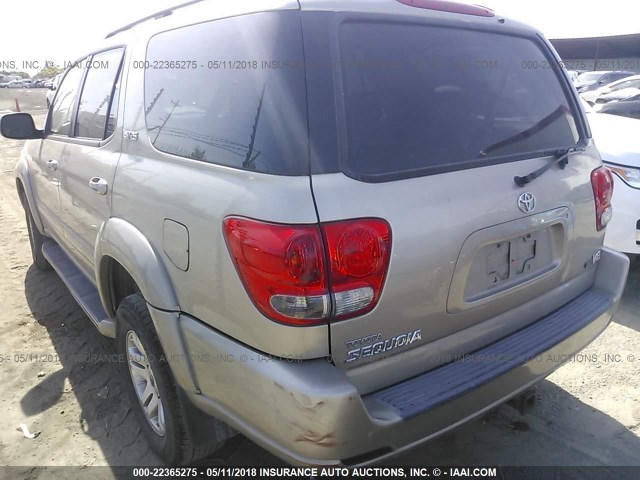 5TDZT34A96S281711 - 2006 TOYOTA SEQUOIA SR5 BEIGE photo 3