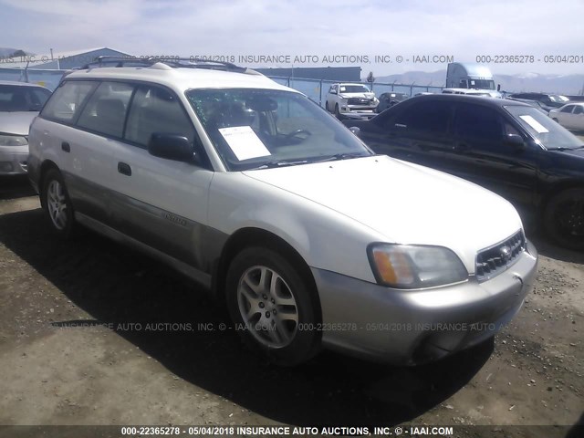 4S3BH675337632136 - 2003 SUBARU LEGACY OUTBACK AWP WHITE photo 1