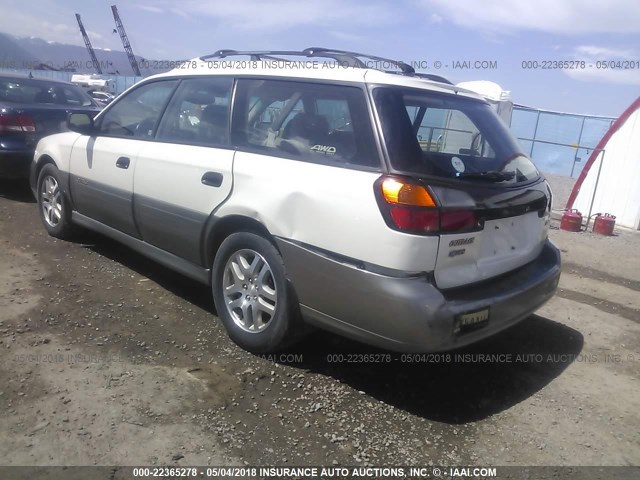 4S3BH675337632136 - 2003 SUBARU LEGACY OUTBACK AWP 白色 照片 3