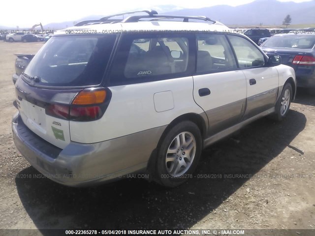 4S3BH675337632136 - 2003 SUBARU LEGACY OUTBACK AWP WHITE photo 4