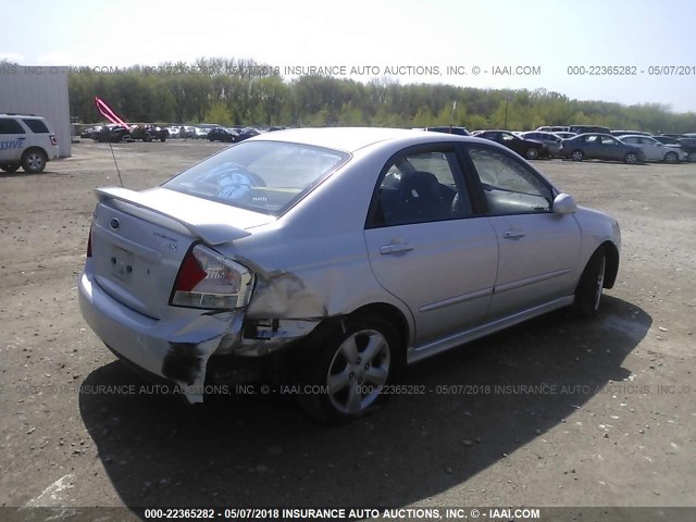 KNAFE121575006409 - 2007 KIA SPECTRA EX/LX SILVER photo 4