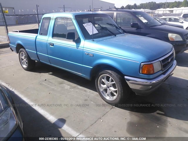 1FTCR14X4RPC57604 - 1994 FORD RANGER SUPER CAB BLUE photo 1