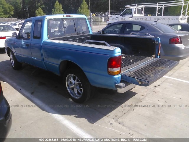 1FTCR14X4RPC57604 - 1994 FORD RANGER SUPER CAB BLUE photo 3