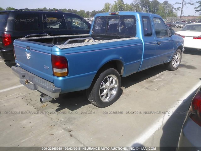 1FTCR14X4RPC57604 - 1994 FORD RANGER SUPER CAB BLUE photo 4