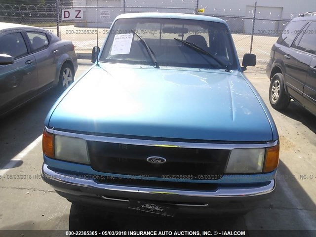 1FTCR14X4RPC57604 - 1994 FORD RANGER SUPER CAB BLUE photo 6