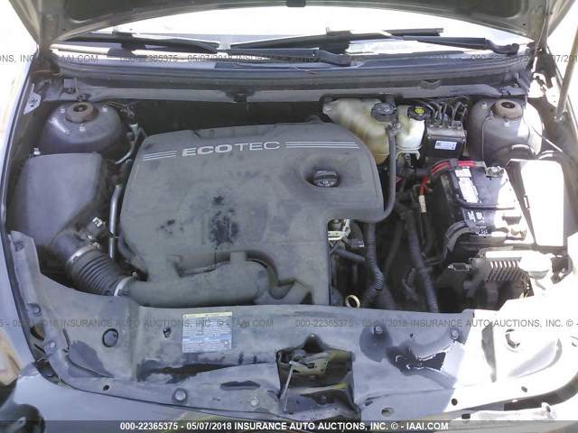 1G1ZA5E06A4109110 - 2010 CHEVROLET MALIBU LS GRAY photo 10