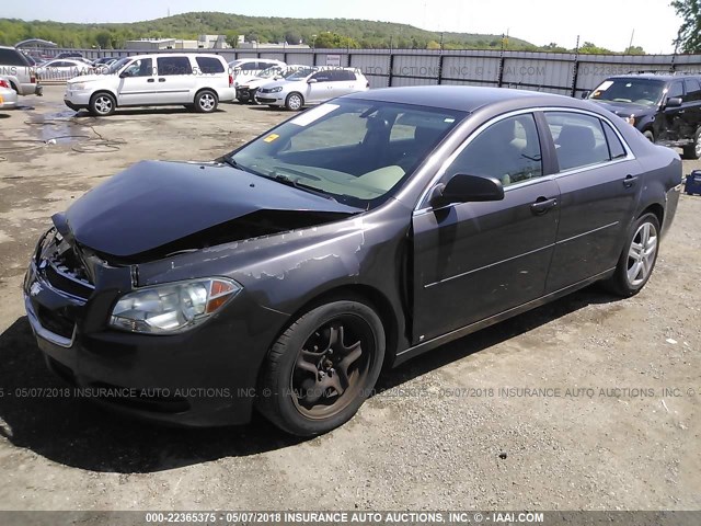 1G1ZA5E06A4109110 - 2010 CHEVROLET MALIBU LS GRAY photo 2