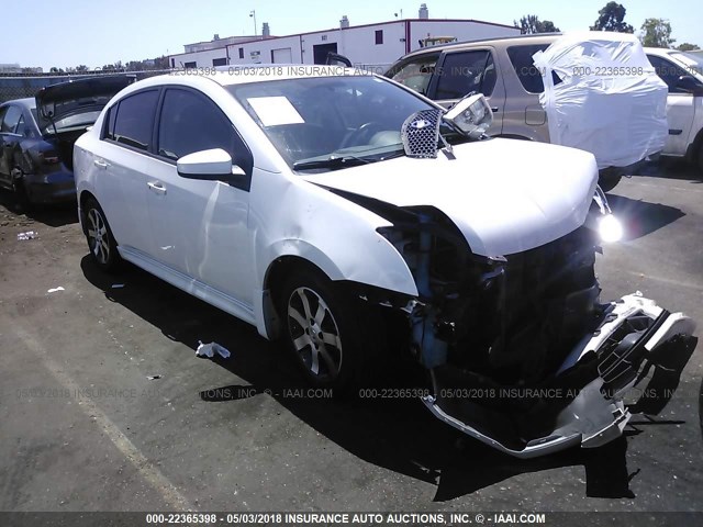 3N1AB6AP6CL696371 - 2012 NISSAN SENTRA 2.0/2.0S/SR/2.0SL WHITE photo 1