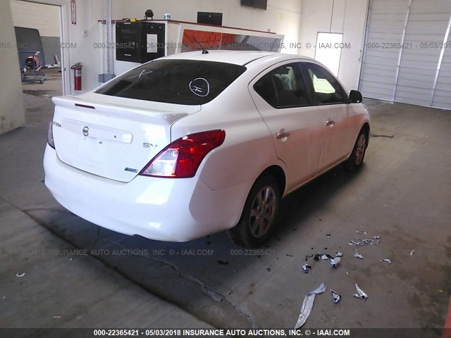 3N1CN7AP0EL866619 - 2014 NISSAN VERSA S/S PLUS/SV/SL WHITE photo 4