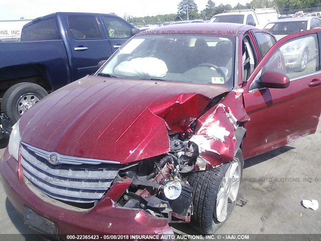 1C3LC56R57N646448 - 2007 CHRYSLER SEBRING TOURING RED photo 6