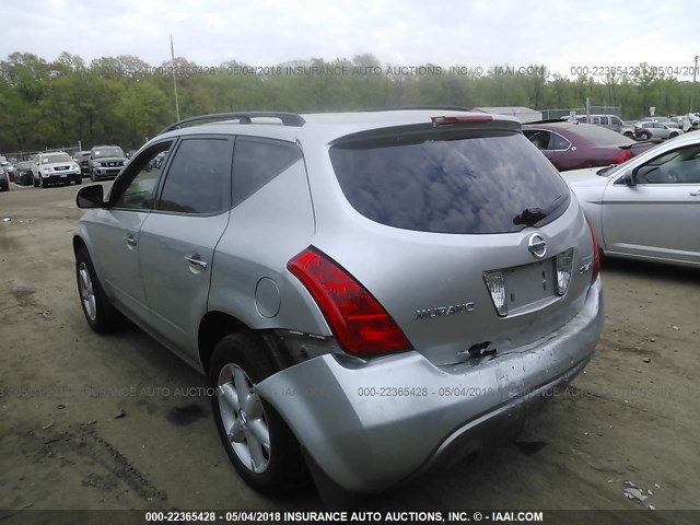 JN8AZ08WX3W233022 - 2003 NISSAN MURANO SL/SE SILVER photo 3