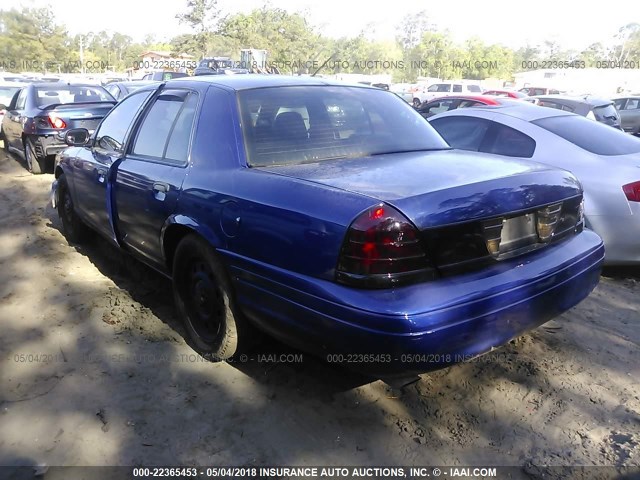 2FAHP71V49X117750 - 2009 FORD CROWN VICTORIA POLICE INTERCEPTOR BLUE photo 3