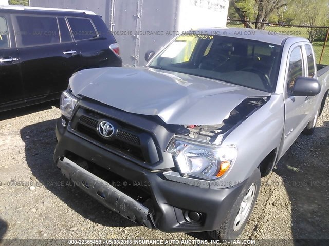 5TFTX4CN6FX054376 - 2015 TOYOTA TACOMA ACCESS CAB SILVER photo 6