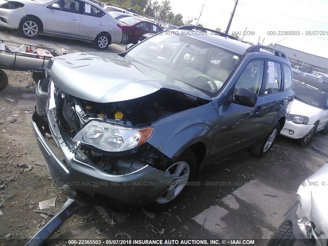 JF2SH6BC2AH914296 - 2010 SUBARU FORESTER XS Ашық көк фото 2