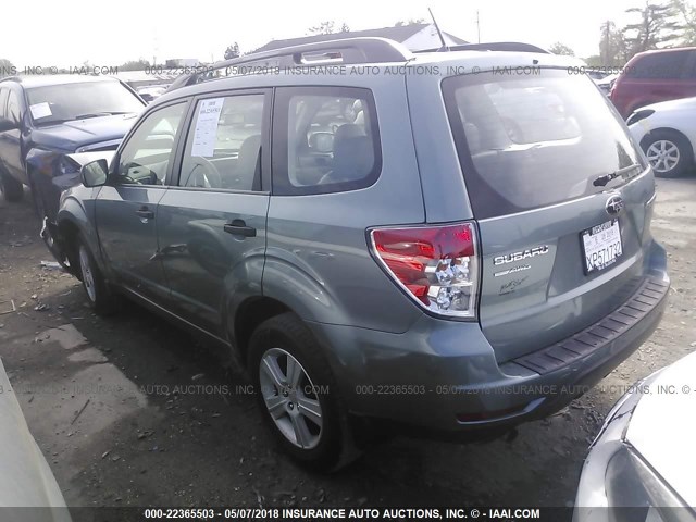 JF2SH6BC2AH914296 - 2010 SUBARU FORESTER XS Ашық көк фото 3