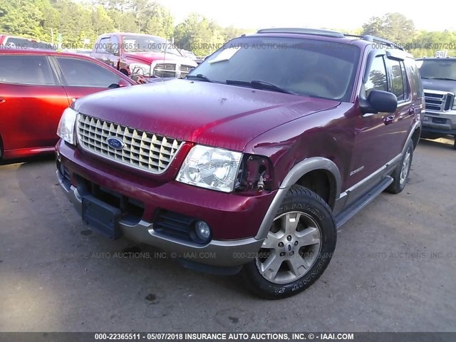 1FMZU64K24UC26934 - 2004 FORD EXPLORER EDDIE BAUER MAROON photo 6