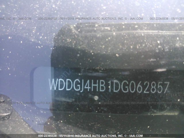 WDDGJ4HB1DG062857 - 2013 MERCEDES-BENZ C 250 WHITE photo 9