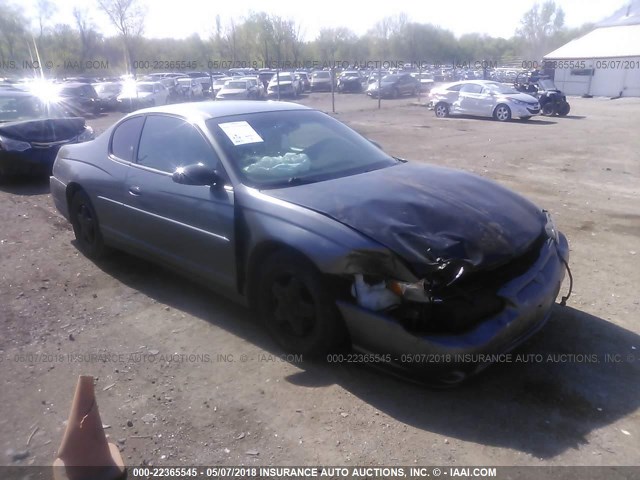 2G1WW12E849262540 - 2004 CHEVROLET MONTE CARLO LS GRAY photo 1