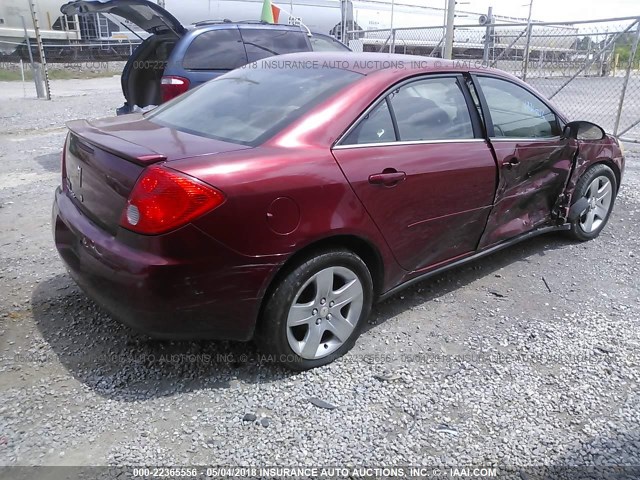 1G2ZG57B494122619 - 2009 PONTIAC G6 BURGUNDY photo 4