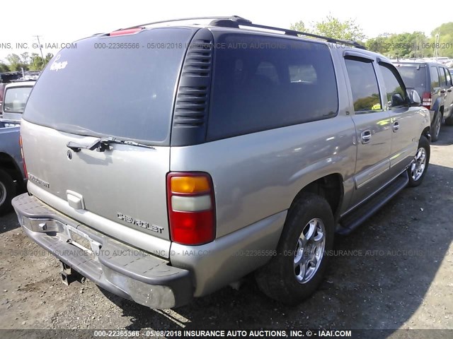 3GNFK16T21G124058 - 2001 CHEVROLET SUBURBAN K1500 GRAY photo 4