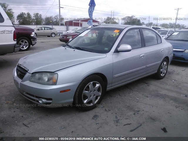 KMHDN46D76U241541 - 2006 HYUNDAI ELANTRA GLS/GT/LIMITED SILVER photo 2