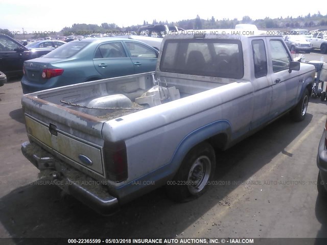 1FTCR14T5LPA26778 - 1990 FORD RANGER SUPER CAB SILVER photo 4