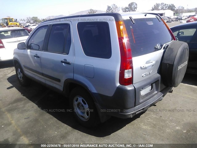 JHLRD68493C006892 - 2003 HONDA CR-V LX SILVER photo 3